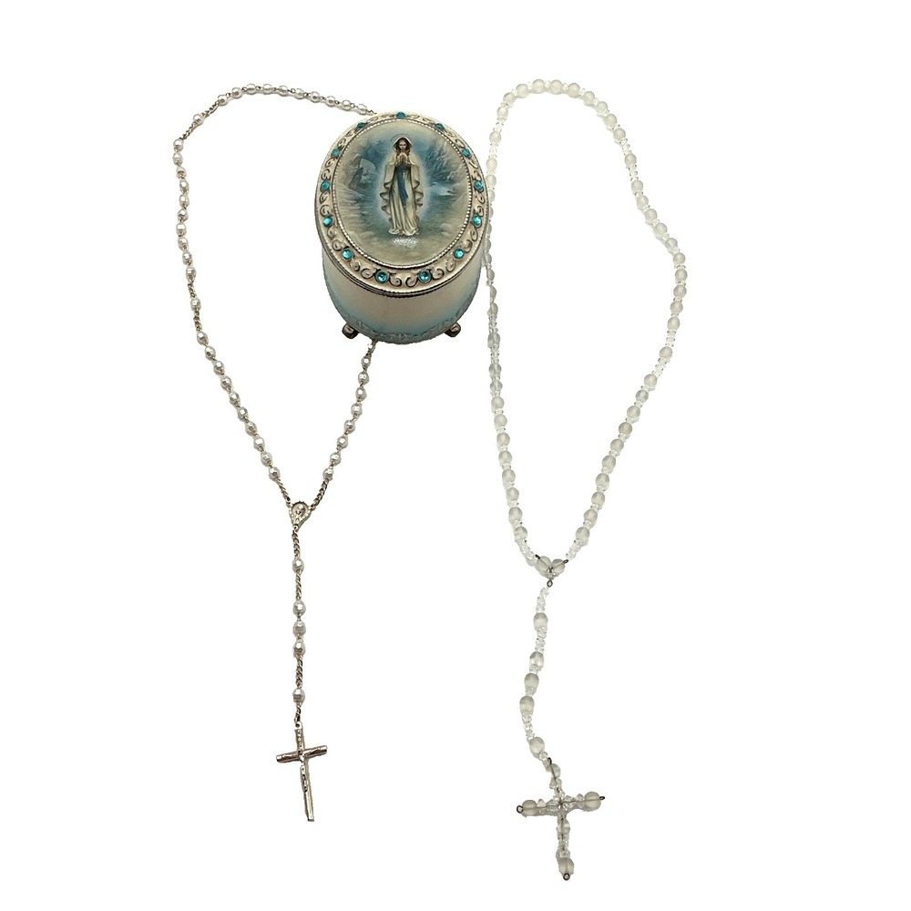 Our Lady of Lourdes Musical Rosary Box + 2 Rosaries, Ardleigh Elliott